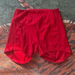 Gymshark Women's Red Athletic Shorts